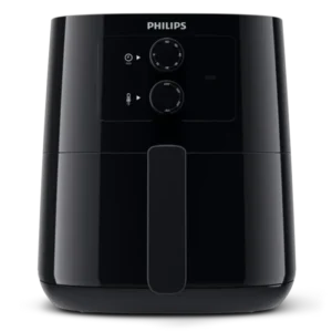 "Philips Airfryer HD9200/90 front view showing the sleek design and user-friendly controls."