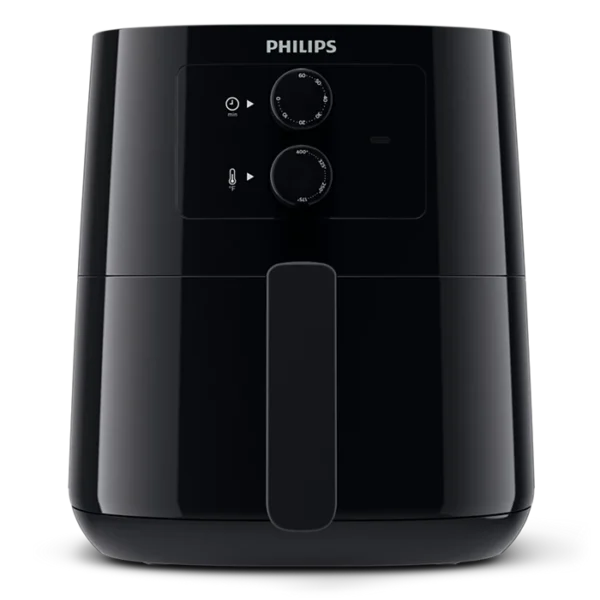 "Philips Airfryer HD9200/90 front view showing the sleek design and user-friendly controls."