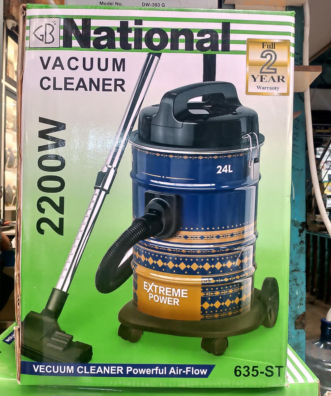 GB National 2200W Drum Vacuum Cleaner 635-ST | 24L Extreme Power