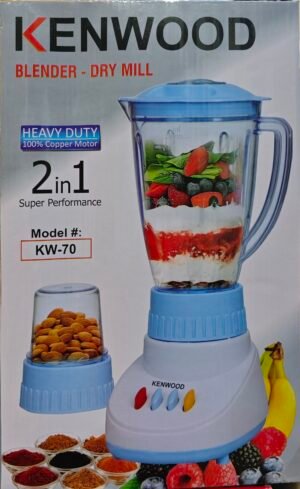 Kenwood 2-in-1 Blender & Dry Mill KW-70 - Heavy Duty 100% Copper Motor