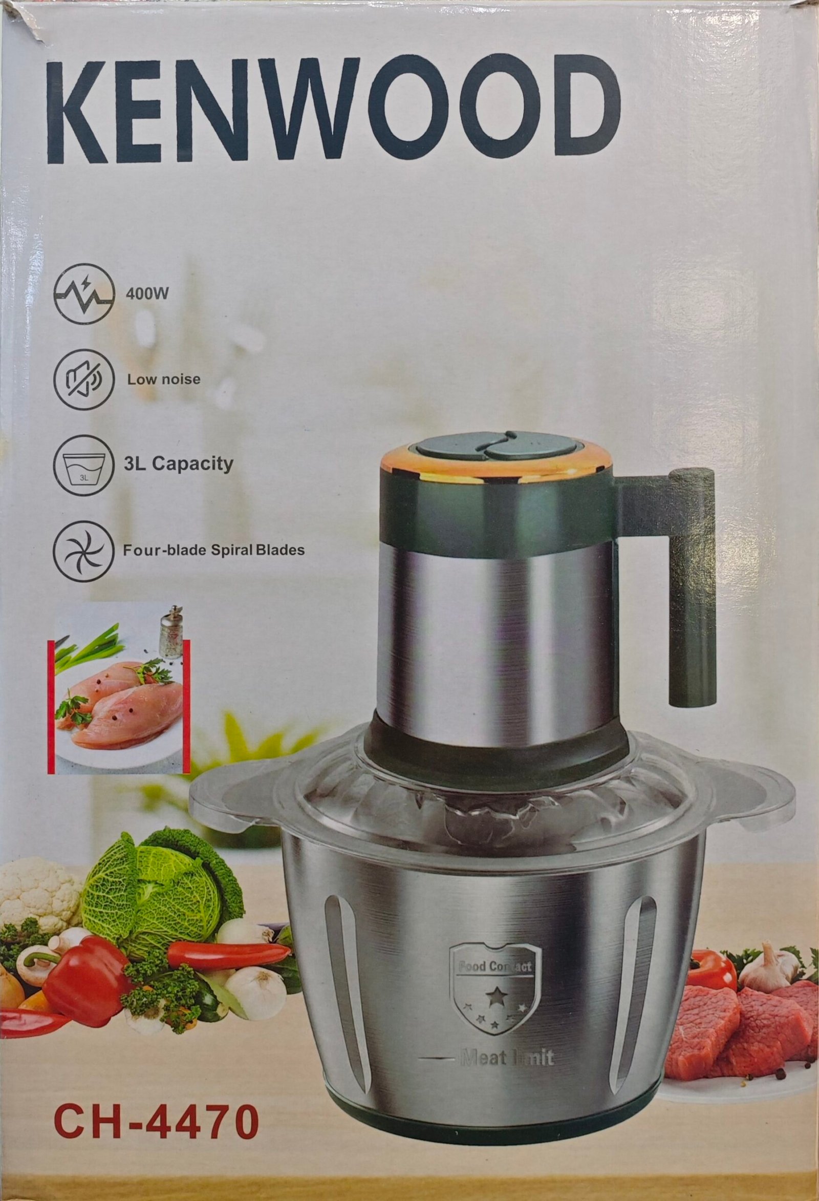 Kenwood Electric Food Chopper CH-4470 - Large 3L Capacity Meat Grinder