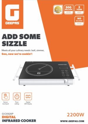 Geepas GIC6926P Digital Infrared Cooker 2200W
