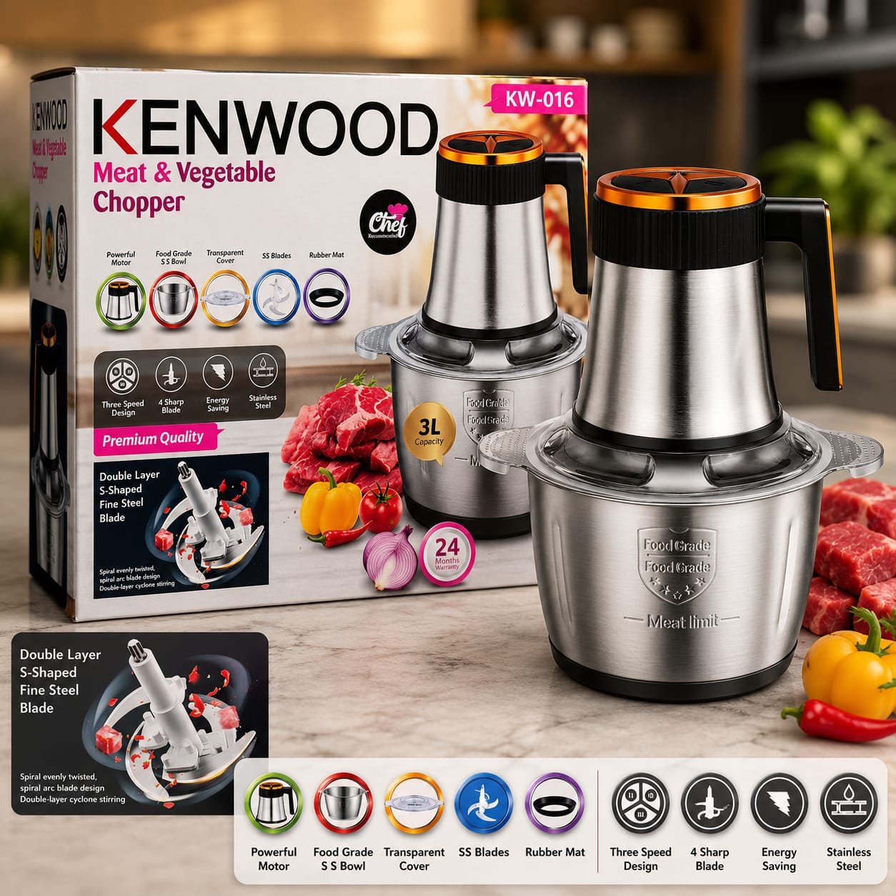 016 Kenwood Meat Chopper - Image 3