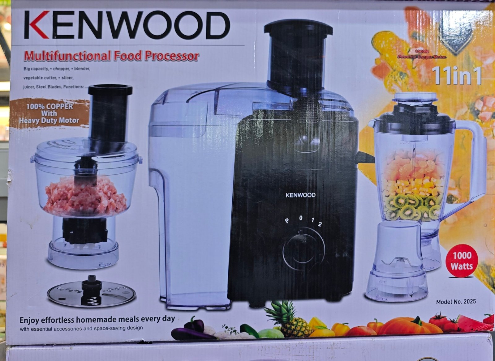 Kenwood 11-in-1 Multifunctional Food Processor - 1000W